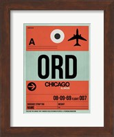 ORD Chicago Luggage Tag 2 Fine Art Print