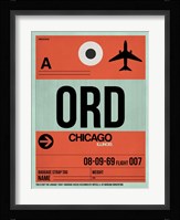 ORD Chicago Luggage Tag 2 Fine Art Print