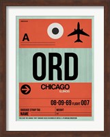 ORD Chicago Luggage Tag 2 Fine Art Print