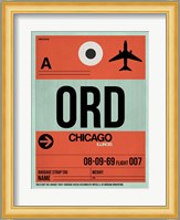 ORD Chicago Luggage Tag 2 Fine Art Print