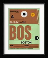 BOS Boston Luggage Tag 1 Fine Art Print