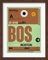 BOS Boston Luggage Tag 1 Fine Art Print