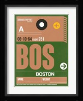 BOS Boston Luggage Tag 2 Fine Art Print