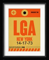 LGA New York Luggage Tag 1 Fine Art Print