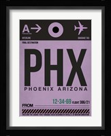 PHX Phoenix Luggage Tag 1 Fine Art Print