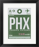 PHX Phoenix Luggage Tag 2 Fine Art Print