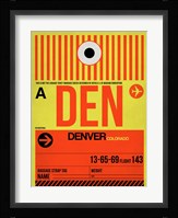DEN Denver Luggage Tag 1 Fine Art Print