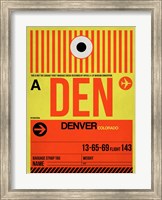 DEN Denver Luggage Tag 1 Fine Art Print