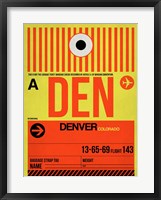 DEN Denver Luggage Tag 1 Fine Art Print