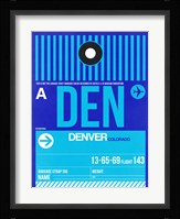 DEN Denver Luggage Tag 2 Fine Art Print