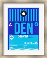 DEN Denver Luggage Tag 2 Fine Art Print