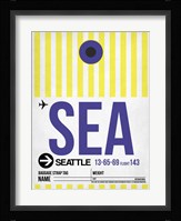 SEA Seattle Luggage Tag 1 Fine Art Print
