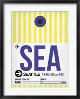 SEA Seattle Luggage Tag 1 Fine Art Print