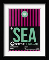 SEA Seattle Luggage Tag 2 Fine Art Print