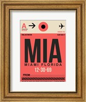 MIA Miami Luggage Tag 1 Fine Art Print