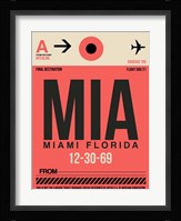MIA Miami Luggage Tag 1 Fine Art Print