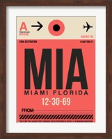 MIA Miami Luggage Tag 1 Fine Art Print