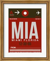 MIA Miami Luggage Tag 2 Fine Art Print