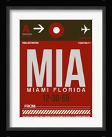 MIA Miami Luggage Tag 2 Fine Art Print