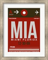 MIA Miami Luggage Tag 2 Fine Art Print