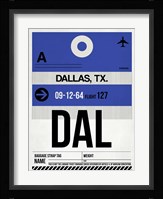 DAL Dallas Luggage Tag 1 Fine Art Print