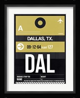 DAL Dallas Luggage Tag 2 Fine Art Print