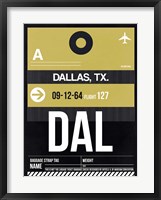 DAL Dallas Luggage Tag 2 Fine Art Print