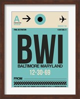 BWI Baltimore Luggage Tag 1 Fine Art Print