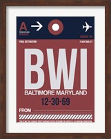 BWI Baltimore Luggage Tag 2 Fine Art Print
