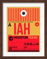 IAH Houston Luggage Tag 1 Fine Art Print
