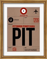 PIT Pittsburgh Luggage Tag 1 Fine Art Print