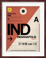 IND Indianapolis Luggage Tag 1 Fine Art Print