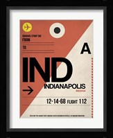 IND Indianapolis Luggage Tag 1 Fine Art Print