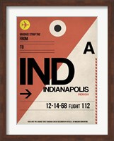IND Indianapolis Luggage Tag 1 Fine Art Print