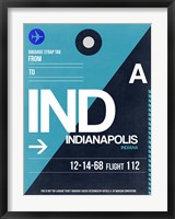 IND Indianapolis Luggage Tag 2 Fine Art Print