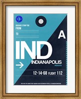 IND Indianapolis Luggage Tag 2 Fine Art Print