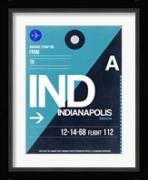 IND Indianapolis Luggage Tag 2 Fine Art Print