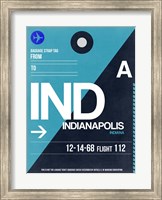 IND Indianapolis Luggage Tag 2 Fine Art Print