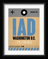 IAD Washington Luggage Tag 1 Fine Art Print