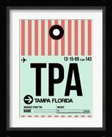 TPA Tampa Luggage Tag 1 Framed Print