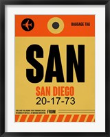 SAN San Diego Luggage Tag 1 Fine Art Print