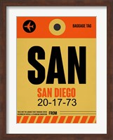 SAN San Diego Luggage Tag 1 Fine Art Print