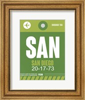 SAN San Diego Luggage Tag 2 Fine Art Print