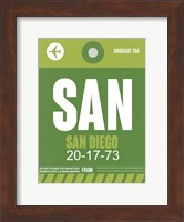 SAN San Diego Luggage Tag 2 Fine Art Print