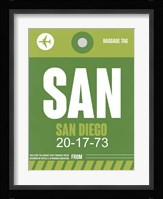 SAN San Diego Luggage Tag 2 Fine Art Print