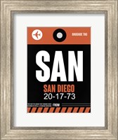SAN San Diego Luggage Tag 3 Fine Art Print