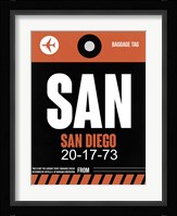 SAN San Diego Luggage Tag 3 Fine Art Print