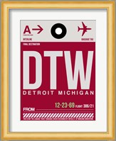 DTW Detroit  Luggage Tag 1 Fine Art Print