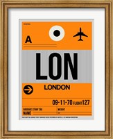 LON London Luggage Tag 1 Fine Art Print