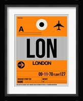 LON London Luggage Tag 1 Fine Art Print